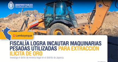 FEMA logra incautación de maquinaria pesada e investiga presunta minería ilegal en Lambayeque
